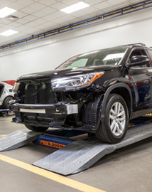 Toyota on vehicle lift | Lakeland Toyota in Lakeland FL