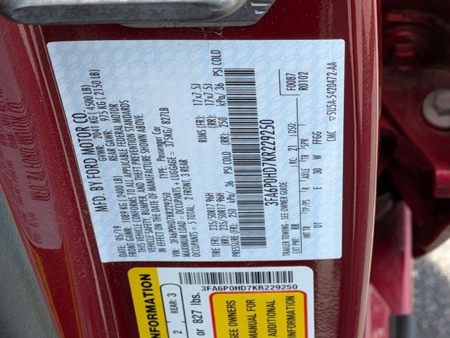 2019 Ford Fusion SE