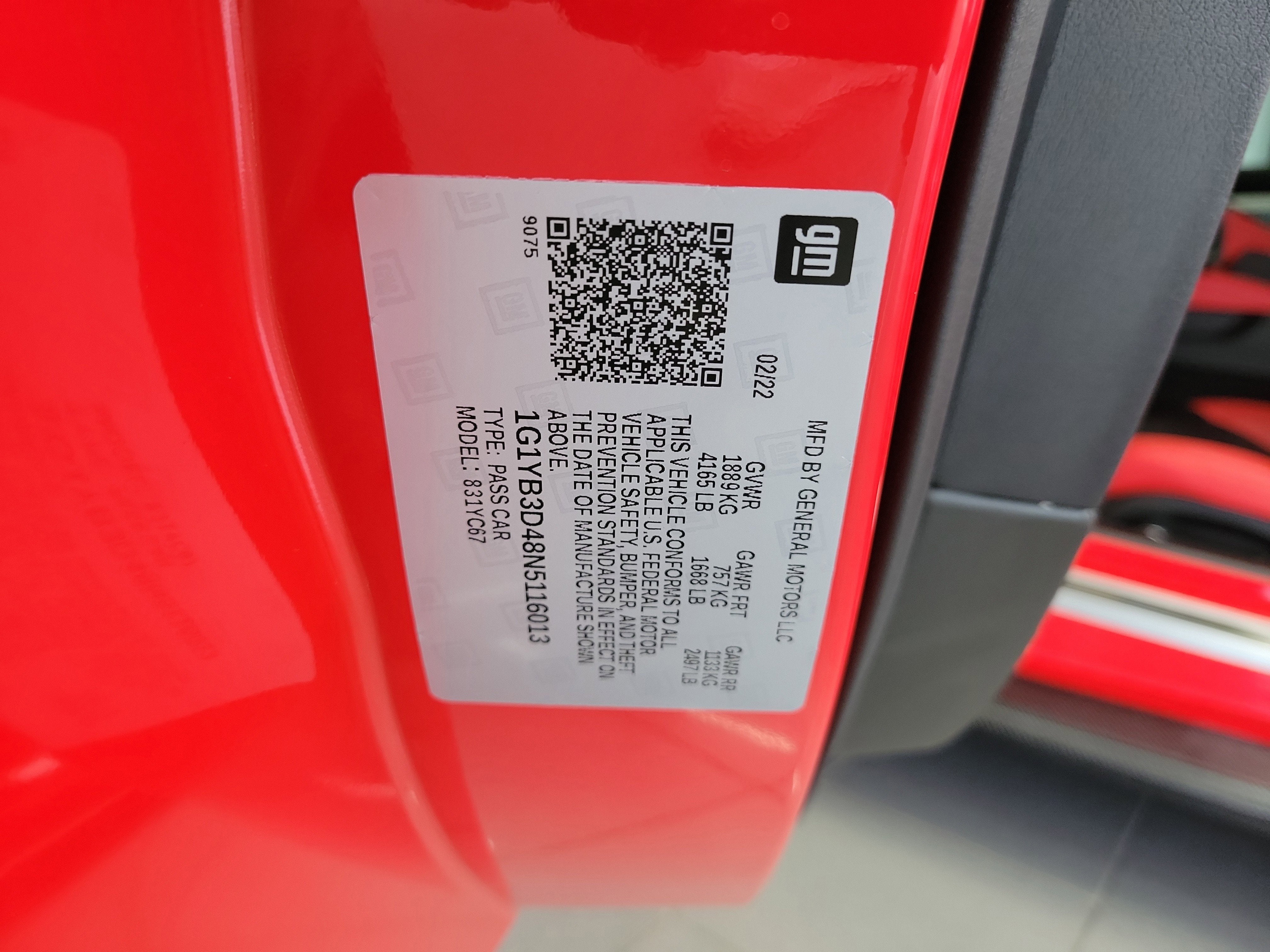 2022 Chevrolet Corvette 2LT