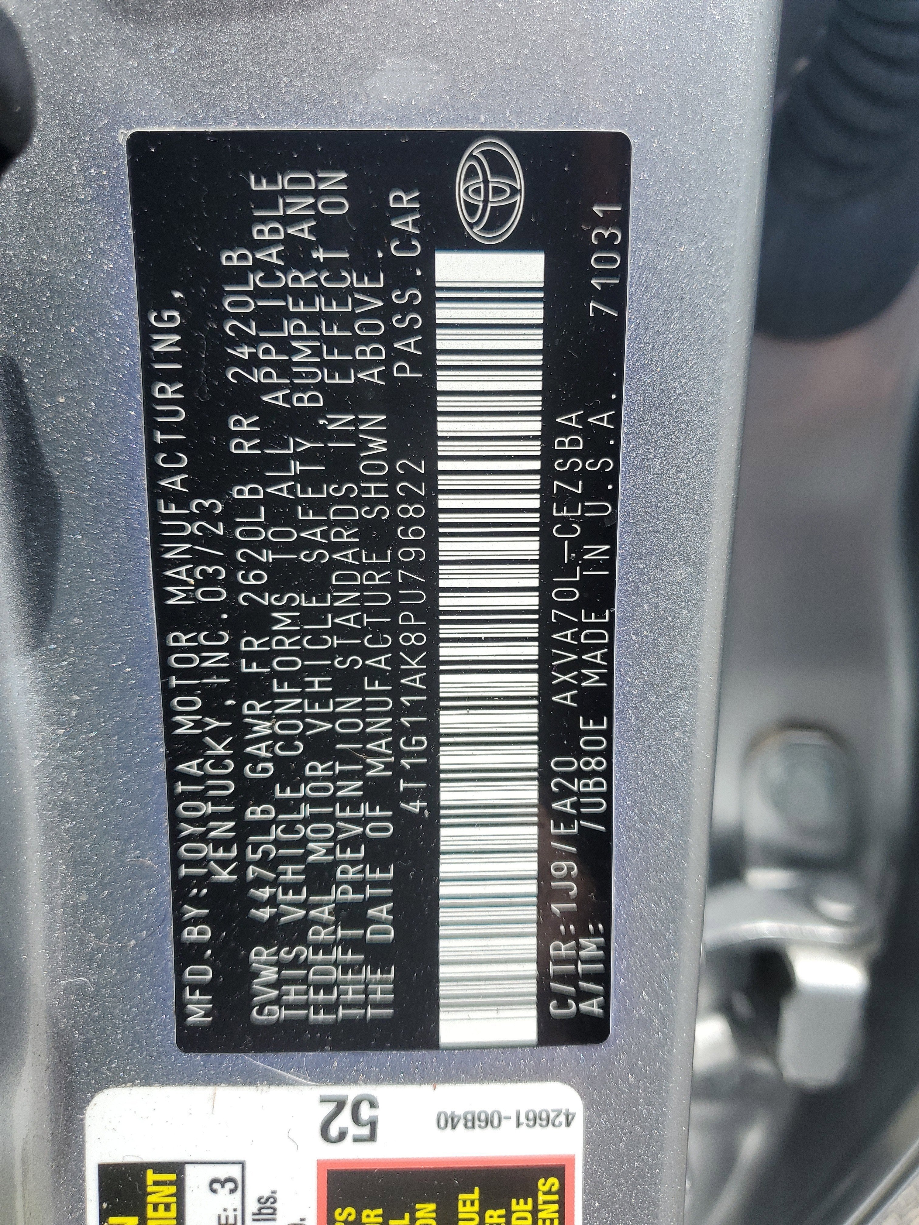 2023 Toyota Camry SE