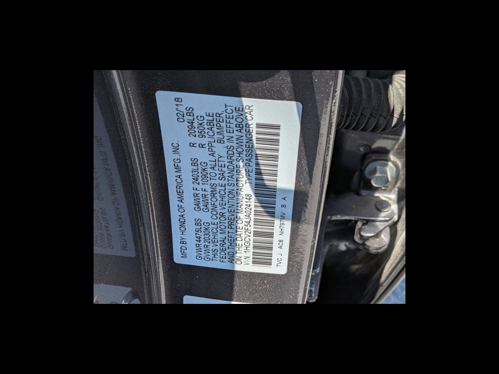 2018 Honda Accord Sedan EX-L 2.0T