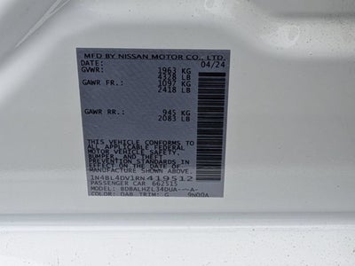 2024 Nissan Altima 2.5 SV